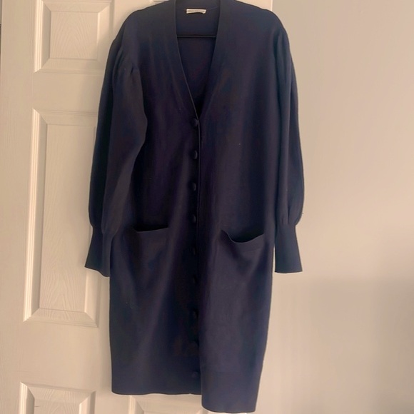 Ulla‎ Johnson Merino Wool Cardigan Navy L - Picture 1 of 8